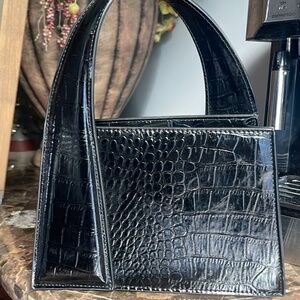 Steven Madden Black Croc Bag